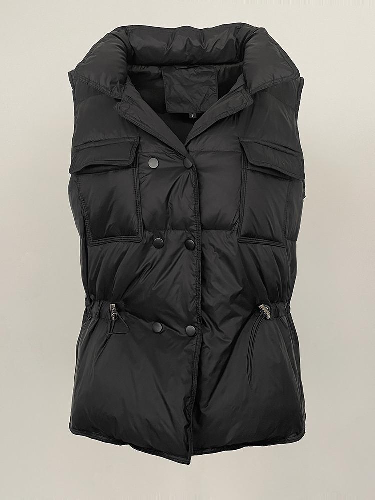 OFTBUY 2024 зимнее белое утиное пуховое женское пальто, толстый теплый свободный жилет, повседневные короткие куртки без рукавов, элегантные офисные женские пальто