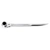 Industrial (TOP) Ratchet Wrench, Fully Polished, Curved Chisel, 17x21mm, Scaffolding, Residential, Construction Tools, RM-17x21N-S-SV, Tsubame-San