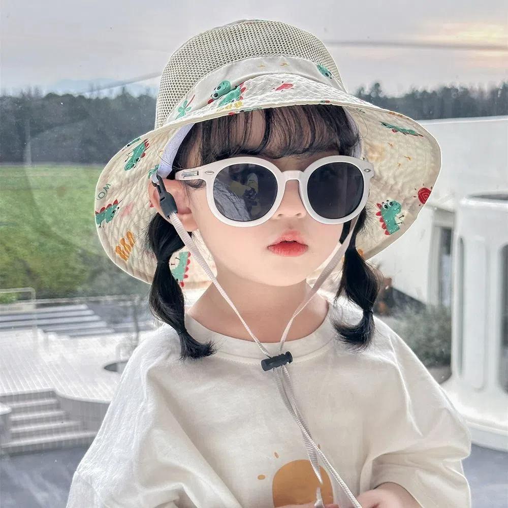 Mesh Boys Girls Sunhat Cartoon Animal Fisherman Caps New Baby Bucket Cap Toddler