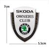 AAAAO1 Metal Car Rear Body Decals Side Emblem Badge for Skoda Fabia 1 RS Kodiaq Superb Rapid Octavia 2 A7 Tour Kamiq Yeti Decoration