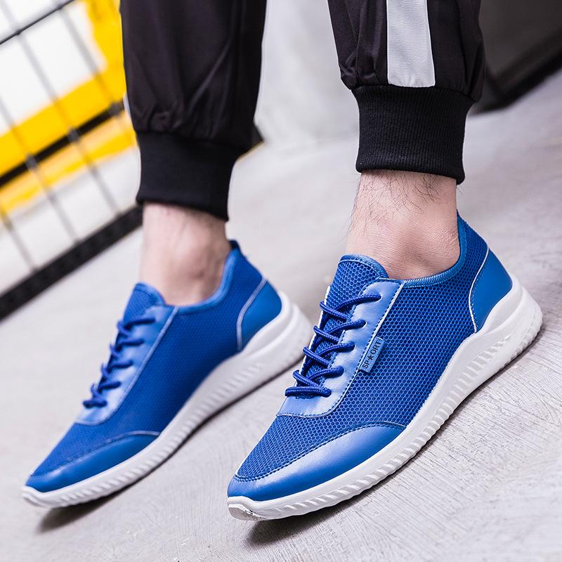 Весна и Осень Новый Стиль Мужские Кроссовки Обувь Слипоны Резиновые Плоские Кроссовки Сетка Повседневная Обувь Внешняя Торговля