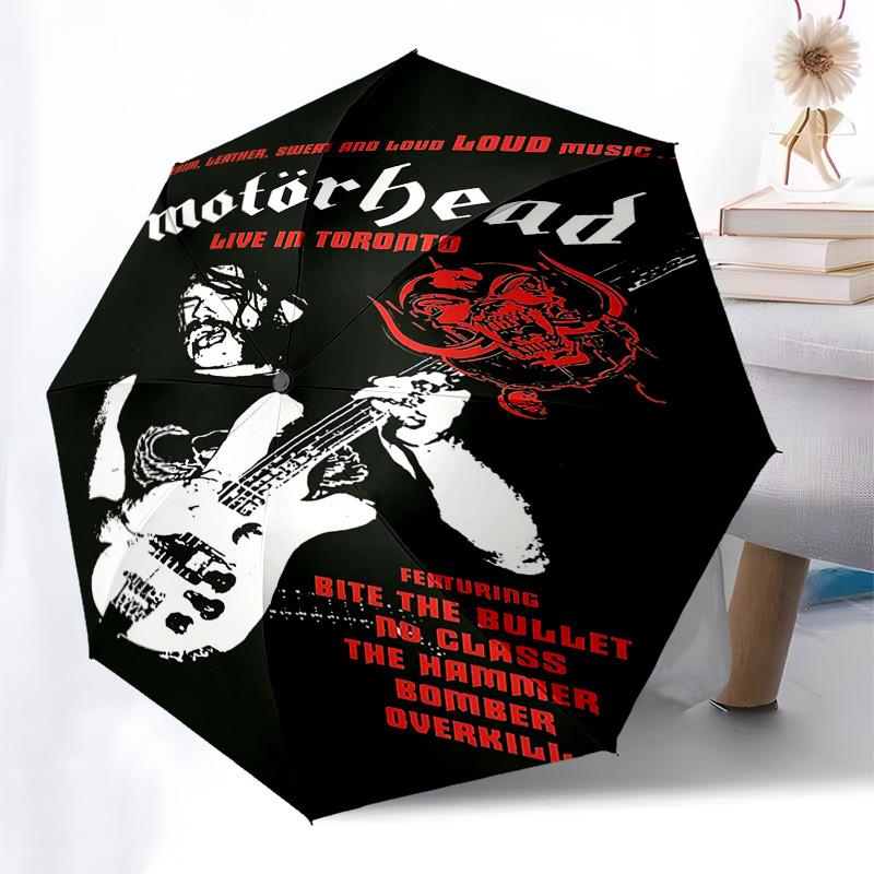 1 шт. зонт-трость Motorhead Live in Toronto, автоматическое открытие, ветрозащитный, компактный, для путешествий, подарок на день рождения, Рождество, деловой 93073