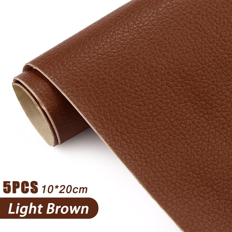 5 шт. 10*20 см самоклеящиеся кожаные наклейки сильной вязкости искусственная кожа личи PU заплатка для ремонта дивана, автомобильного сиденья, наклейки