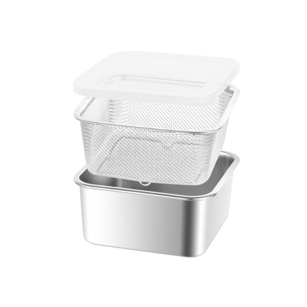Large Capacity Drain Basket Fine Mesh Fruit Filter Basket Draining Pasta