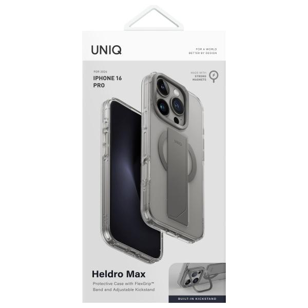 Uniq Heldro Max Case for iPhone 16 Pro 6.3 MagClick Charging Transparent/Clear Lucent