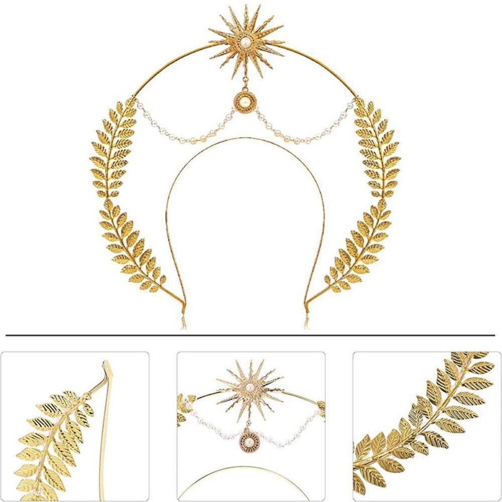 Gold Baroque Crown Star Tiara Headdress Fashion Glory Headband  Character Dress Up