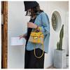 Fashion Box Straw Women Handbags Designer Wicker Woven Shoulder Crossbody Bags Chic Lock Pu Summer Beach Rattan Small Flap