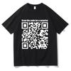Funny QR Code T-shirts Prank Funny Cotton Tops Scan The Code for A Surprise Tees Women Men Creative Clothing Loose Tshirts Trend