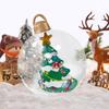 24 Inch Inflatable Christmas Ball Ornament Large Clear Blow Up Ball Christmas Decoration with Snowman Santa Tree Inside for Holiday Yard Lawn Decor