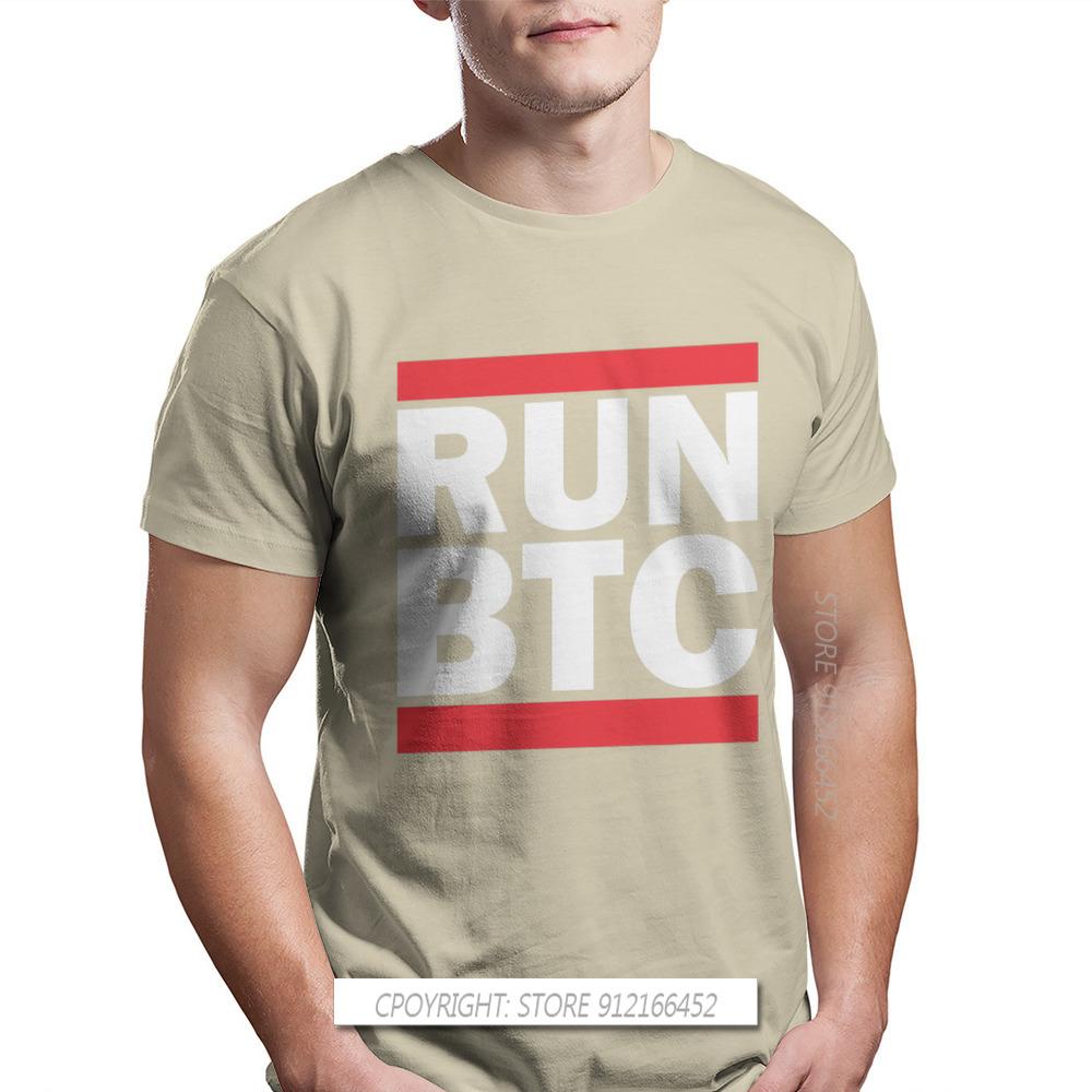 Bitcoin Cryptocurrency Miners Meme Oneck Tshirts Run Btc Distinctive Unisexs T Shirt Funny Tops Size Xs3xl