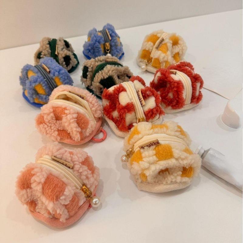 1 шт. Ретро классическая сумка для наушников винтажная милая мини плюшевая беспроводная сумка для хранения гарнитуры