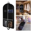 Garment Bags for Travel Heavy-Duty Garment Bag with Pockets Portable Garment Bags for Hanging Clothes Foldable