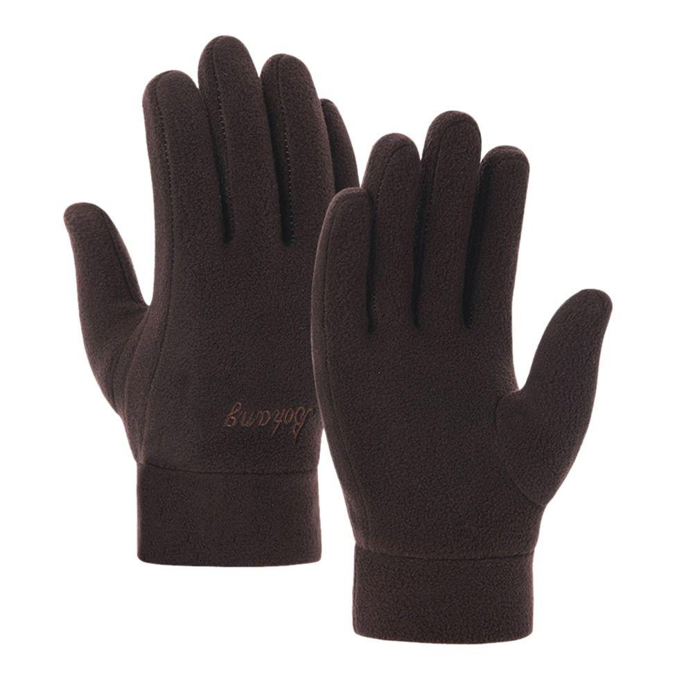 Driving Gloves Fleece Outdoor Sport Full Finger Mittens Thick Plush Women Gloves Furry Warm Mitts
