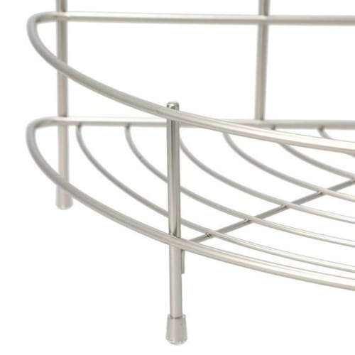 NITORI (NITORI) Wire Bath Rack, Corner, 2 Tiers, FB3002, Silver, 19.5cm Wide X 19.5cm Deep X 36.5cm High, Product Code: 8512186