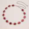 Hollow Metal Stylish Waist Chain With Rhinestone Accents For Women Fashion