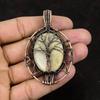 Tree Of Life Fossil Coral Pendant Copper Wire Wrapped Pendant Handmade Pendant Gift For Her Gemstone Pendant For Women Wire Wrapped Jewelry
