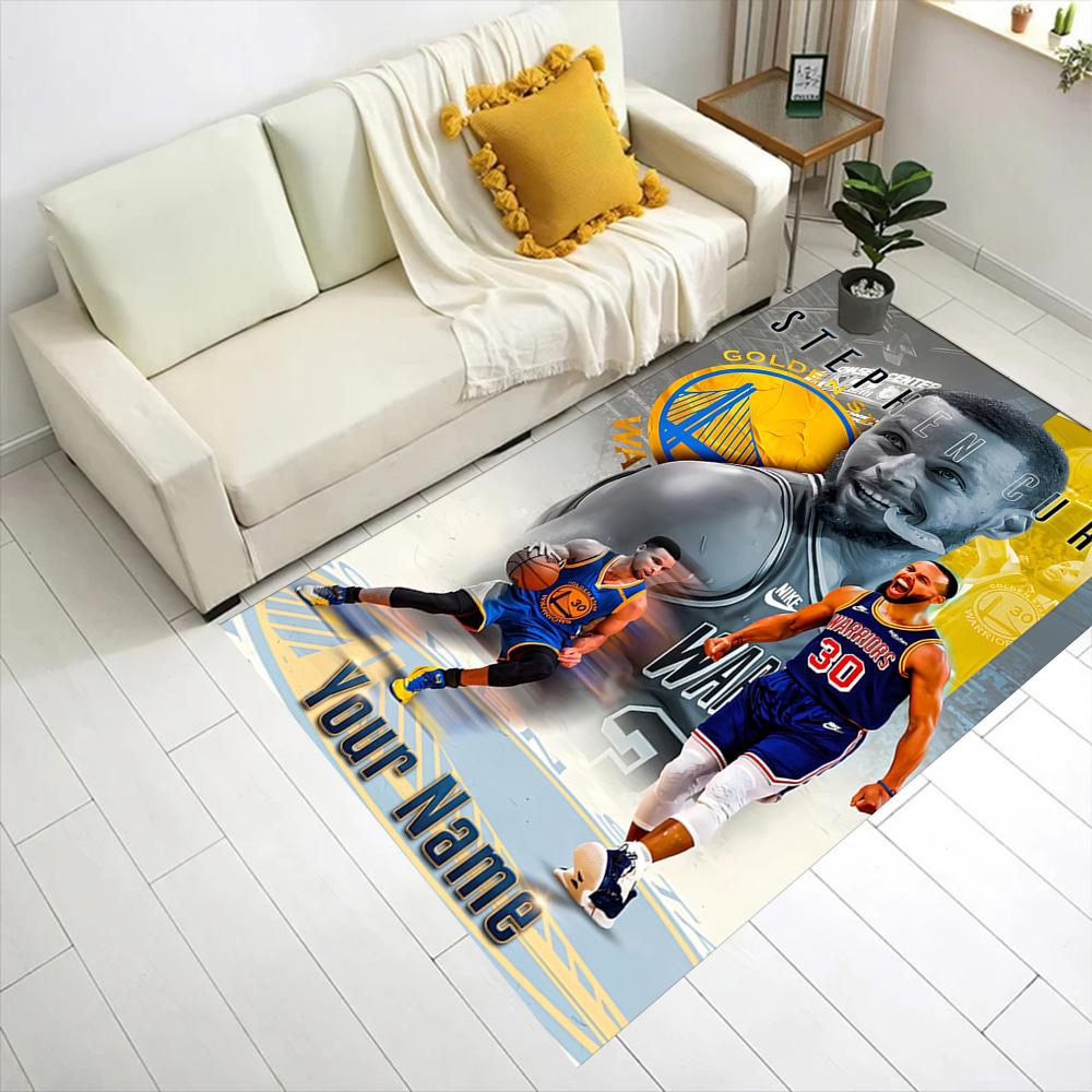 Golden State Curry12 Personalized Name Carpet Perfect for Foyer Kitchen Entryway Game Room Anti-slip Rug Office home decor Best for Christmas
