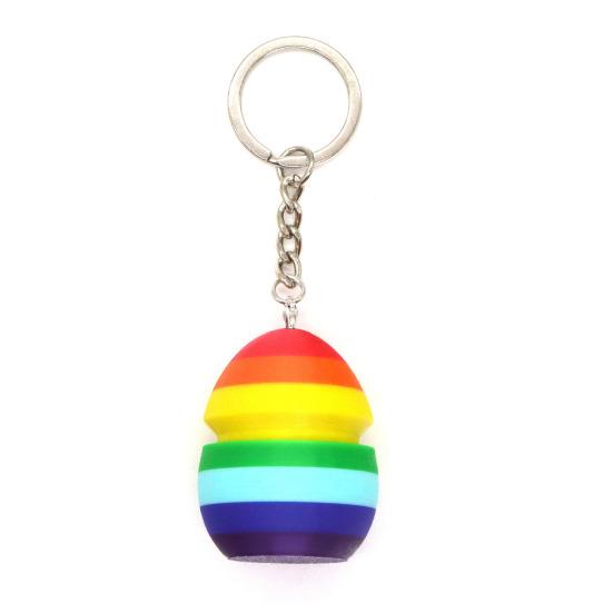 Пасхальный кролик, украшение в виде яйца, 3D-печать, красочная фигурка яйца, брелок, игрушка-кликер для пальцев в виде кролика, праздничное украшение, сувениры для вечеринки