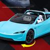 1/24 Tesla Roadster Supercar Alloy Model Car Toy Diecasts Metal Casting Sound and Light Car Toys for Children Vehicle