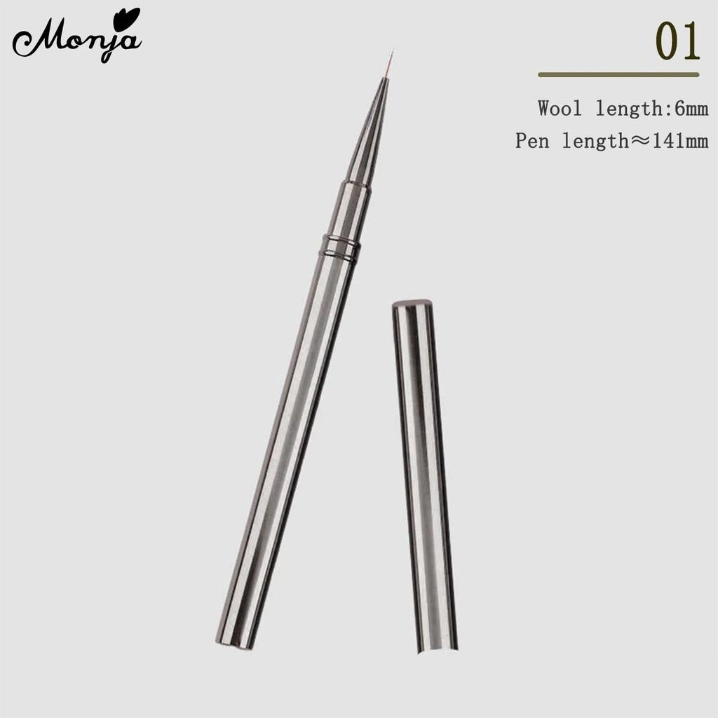 monja Кисть для дизайна ногтей, французский лайнер, акриловый УФ-гель, наращивание, 8 стилей, головка кисти, градиентная цветущая ручка для рисования цветов, инструменты для маникюра своими руками