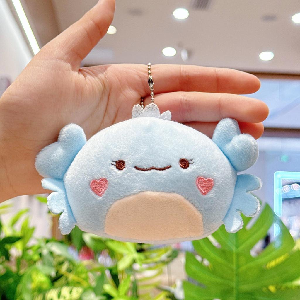 Мультяшный плюшевый брелок-краб - Морское животное, украшение для рюкзака