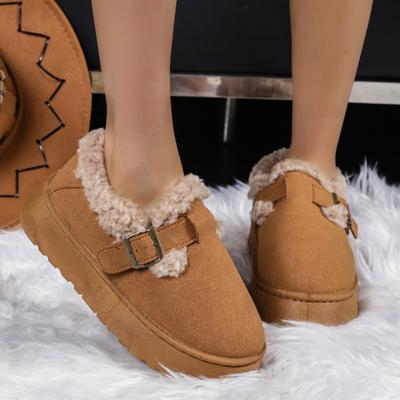 Мода новые зимние женские туфли Boken Shoes плюшевые модные ретро-туфли Bean Shoes хлопковые женские тапочки на плоской подошве женские сапоги на платформе
