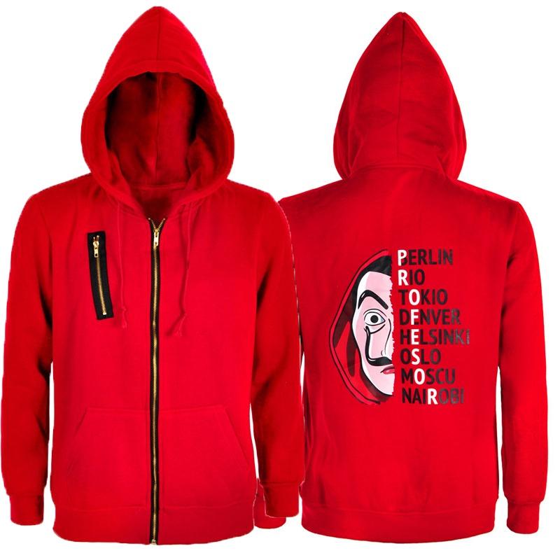 Роскошно мягкие худи на молнии Dali Money Heist La Casa De Papel для максимального комфорта