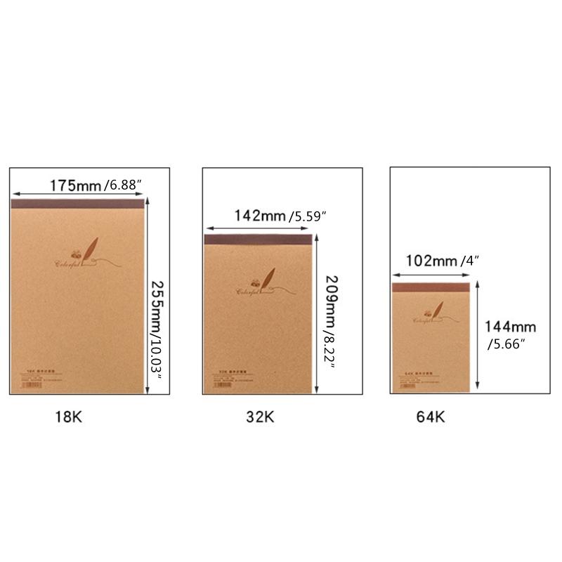 Портативный блокнот для рисования, офисный настольный блокнот, 60 листов, бережная для глаз бумага, легко рвется, подходит для школьников, учителей и для черчения.