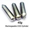 Многоразовые баллончики CO2 45 г Перезаряжаемый баллон для велоспорта на открытом воздухе Надувной автомобильный насос для воздуха Карбонизированные напитки Варка пива