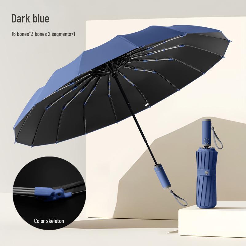 Dual-Use Extra-Large Folding Umbrella: Anti-UV, Rain or Shine, For Two