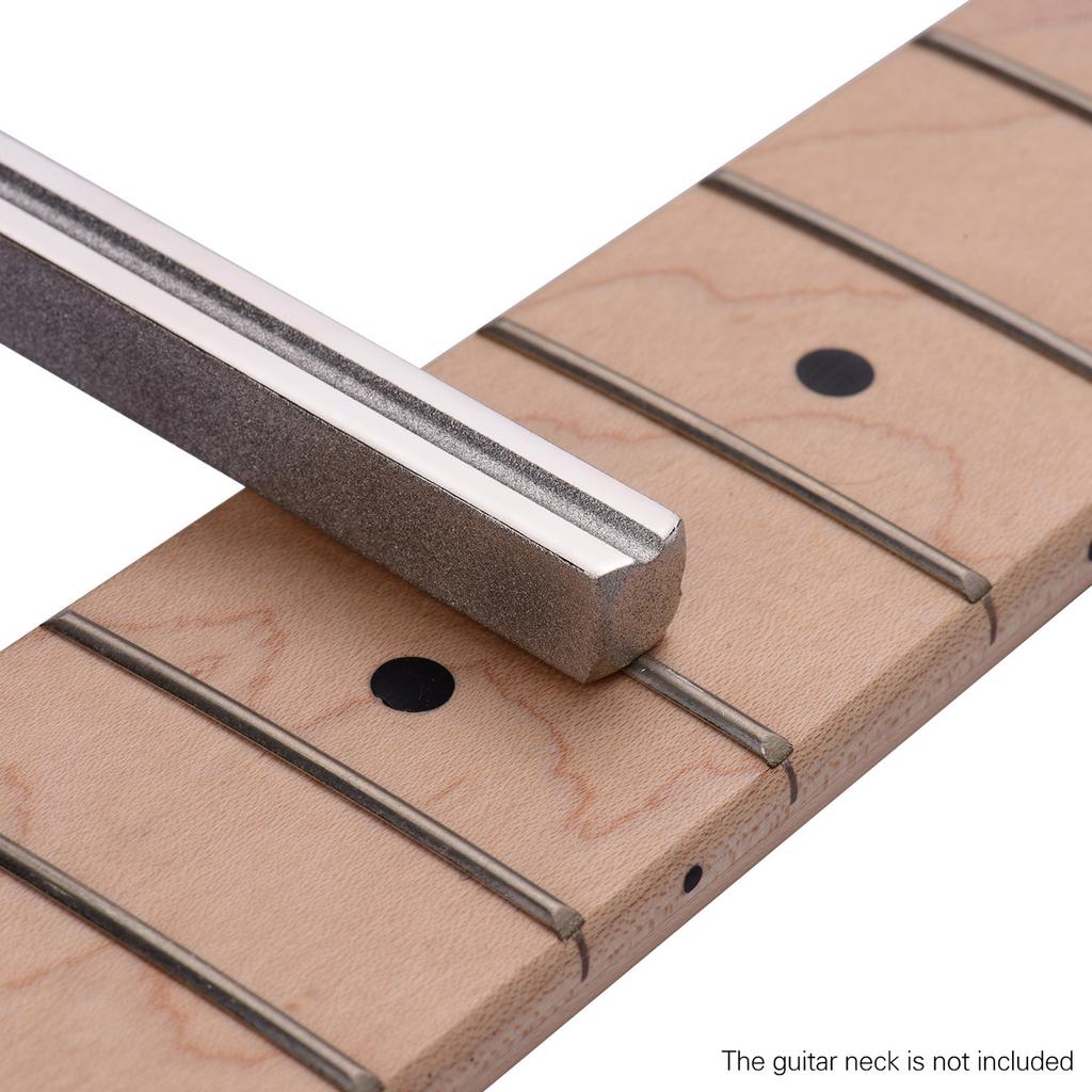 Baroque CD 20 Квадратный Металлический Напильник для Ладов с 3 Пазами из Карбида Кремния Деревянная Ручка Ремонт Обслуживание Гитары