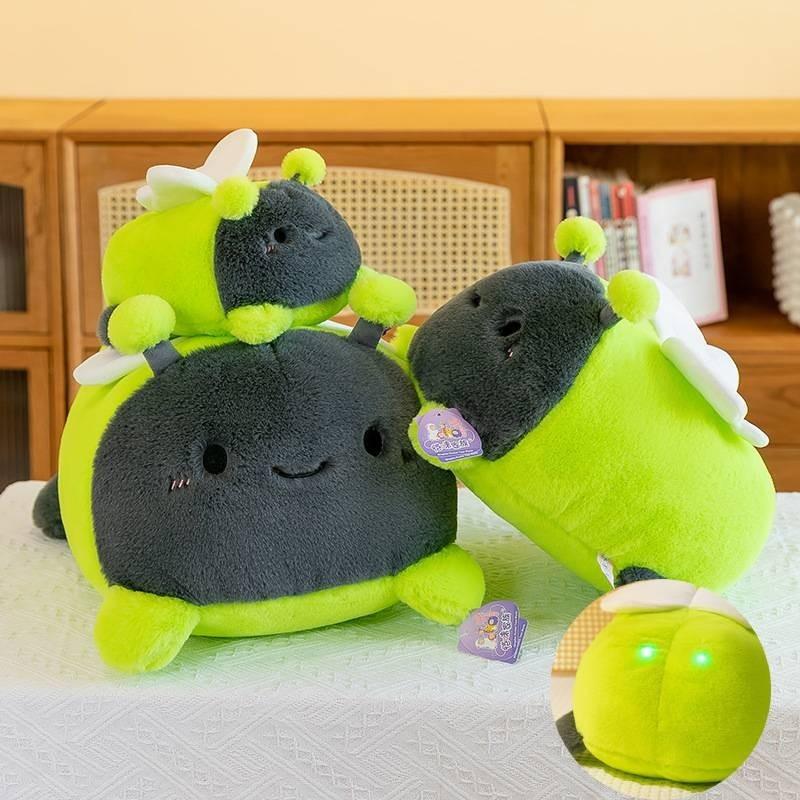 Милая Плюшевая Игрушка Светлячок Оптом Мультяшная Кукла Насекомое Зеленая Подушка Детский Подарок