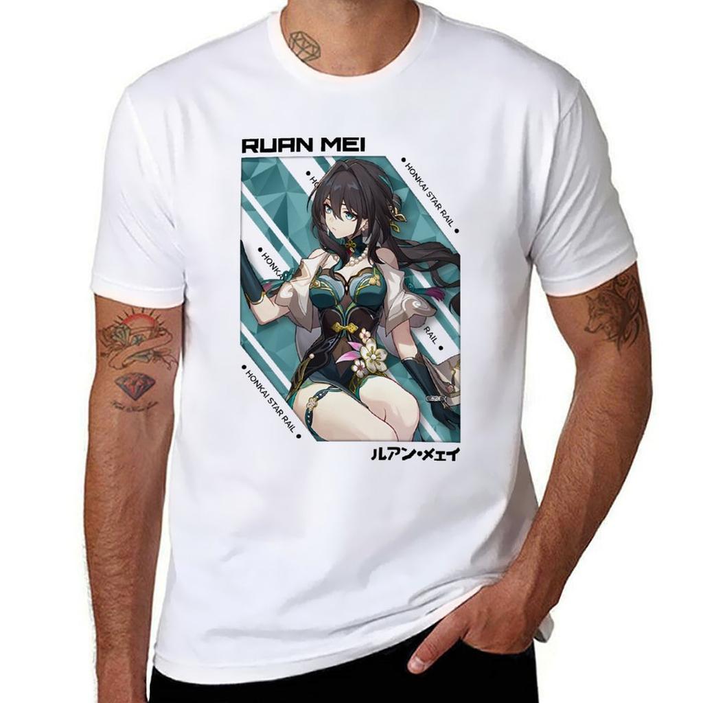 Ruan Mei Honkai Star Rail V1 Black Ver Tshirt Plus Size Loose Fit Tshirt