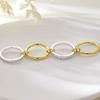 5A Фианитовое interlocking Кольца для stacking для женщин 18K Позолоченное Statement Stack Набор колец Нержавеющая сталь Stacking Ювелирные изделия