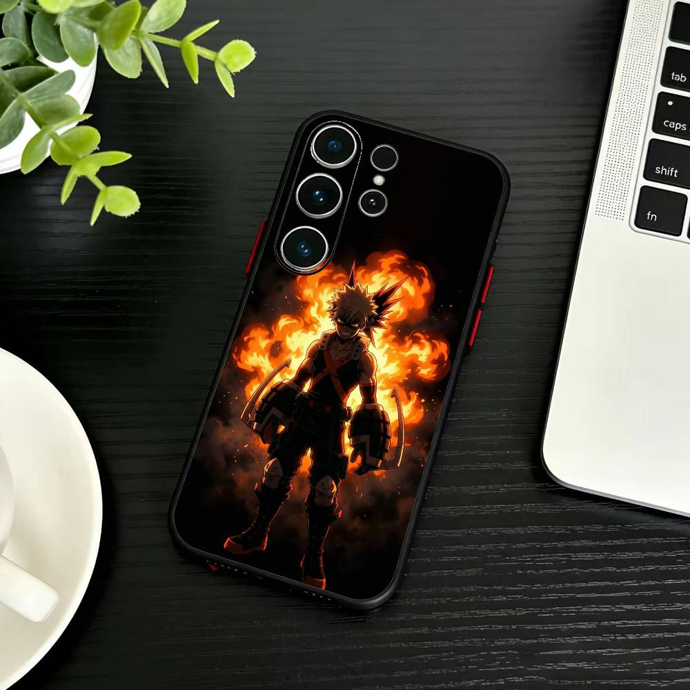 Чехол для телефона Katsuki Bakugo R-Hero Academia Для Samsung S26,S25,S24,S23,S22,S21,S20,Ultra,Plus,FE Черный Мягкий Чехол