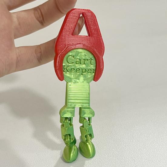 Напечатанный на 3D-принтере держатель для четвертака для тележек Aldi, держатель для 25 центов, альтернатива жетону для продуктовой тележки, артикулированное украшение