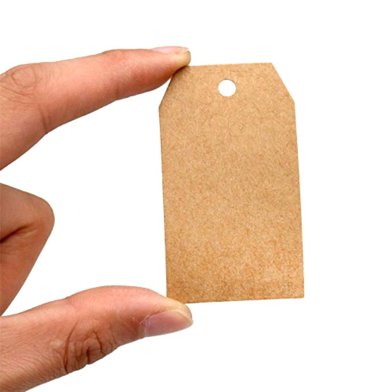 100 шт. коричневых бирок из крафт-бумаги с отверстием для украшения свадьбы или вечеринки, подарочные бирки