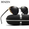BENZEN Luxury Polarized Sunglasses Women Vintage Cat Eye Sun Glassess For Women Ladies Shades UV Protection Eyewear 6725