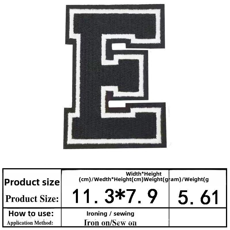 Вышитый алфавит и цифры нашивка на рукаве из джерси