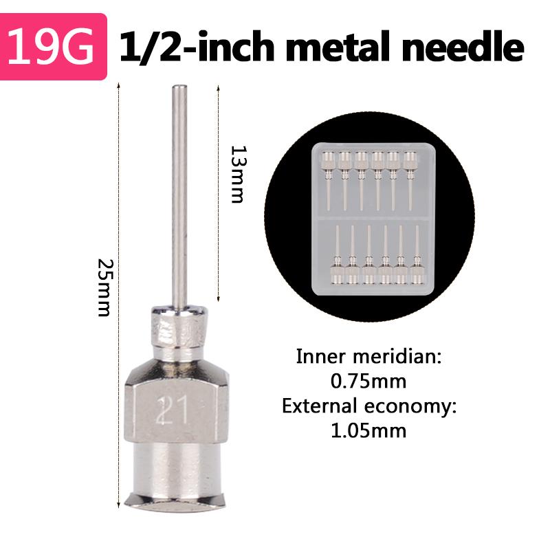 12PCS 1/2 Inch Dispensing Needle Stainless Steel 8G To 30G Blunt Tip Needle Injection Needle For High Temperature Hand Tool