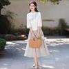 2025 Spring/Summer Retro Chinese Style Embroidered Cotton Linen Tang Suit Qipao Top