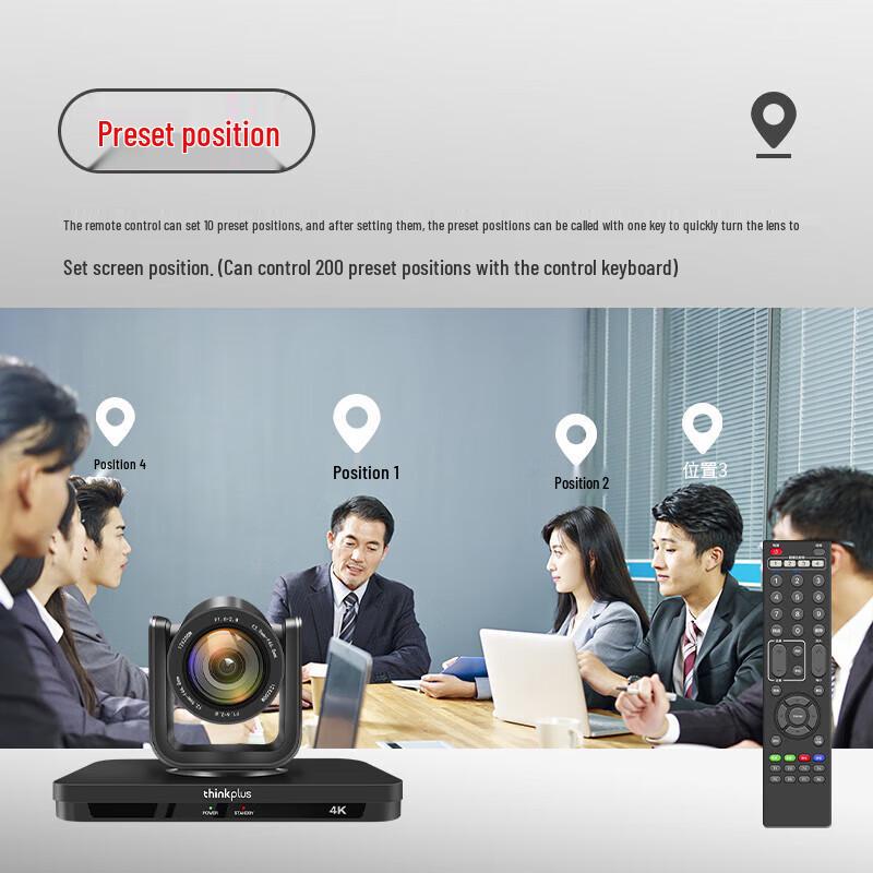 Lenovo 4K AI Tracking PTZ Video Conference Camera