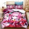 DARLING In the FRANXX Zero Two 02 Bedding Set Boys Girls Twin Queen Size Duvet Cover Pillowcase Bed Kids Adult