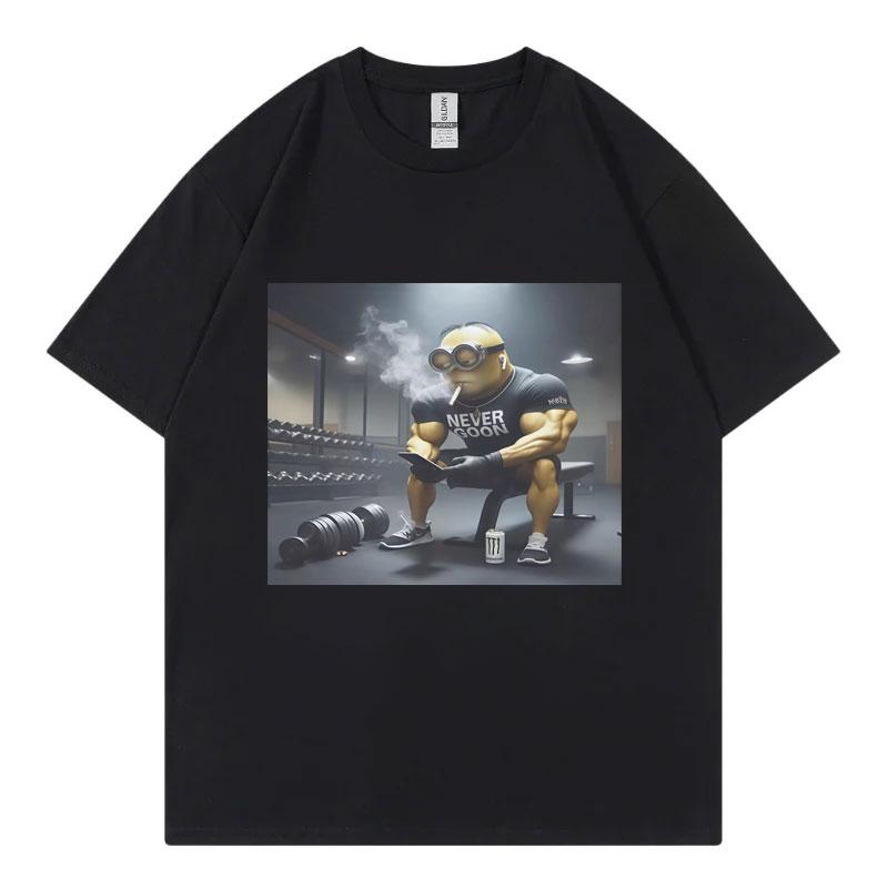 Never Goon Funny Gooning Meme Graphic T Shirts Men Women Clothing Harajuku Japanese Style Tshirt Fashion Casual Cotton Tshirts