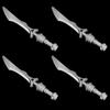 Воин Серебряный Нож Конструктор Оружие Сборка Миниатюрная Мастер-Модель Военные Аксессуары Оборудование Игрушка