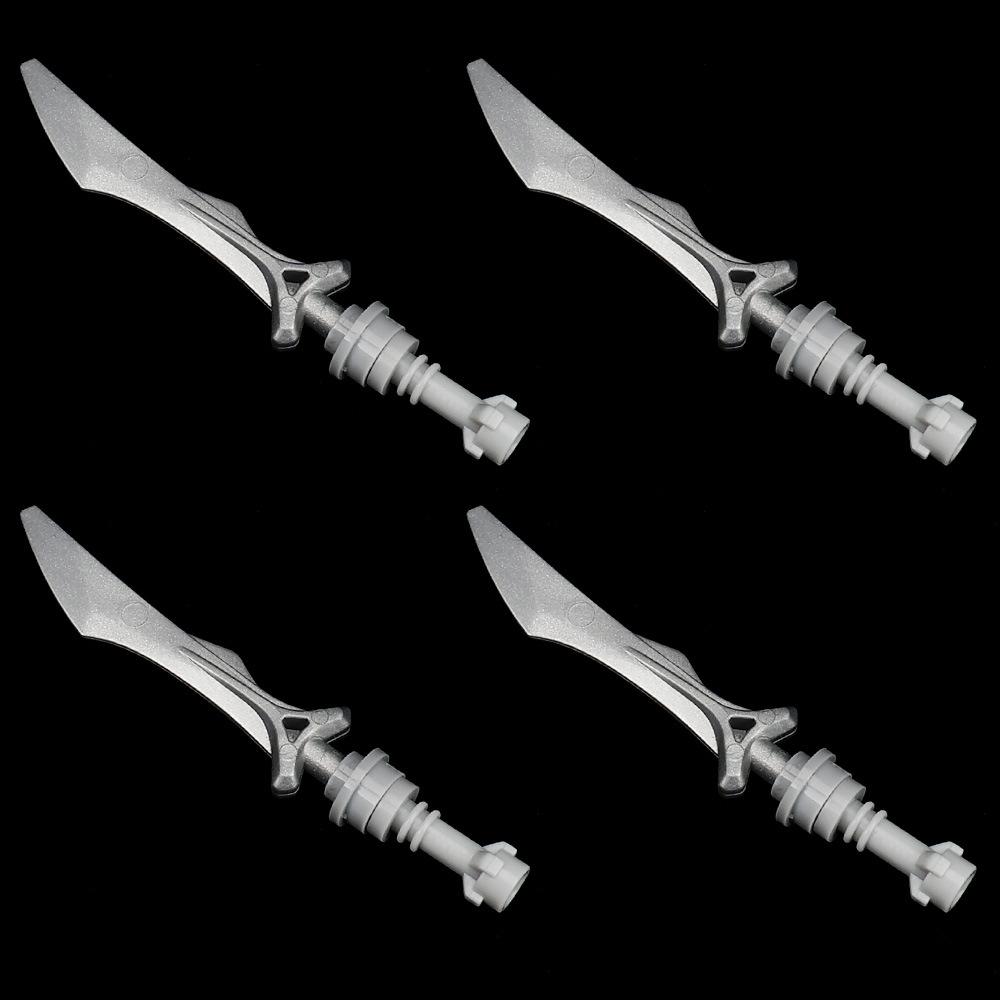 Воин Серебряный Нож Конструктор Оружие Сборка Миниатюрная Мастер-Модель Военные Аксессуары Оборудование Игрушка
