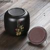 WSHYUFEI черная керамическая чайная банка, китайская фарфоровая керамическая банка, портативная герметичная банка для хранения, чайные коробки, резервуар для хранения конфет, специй