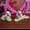 Creative Animal Figurine Toy Resin Material Art Crafts Collectibles Poodle Statue Pet for Dining