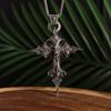 Gothic Skull Cross Pendant Necklace - Hip Hop Retro Punk Style Jewelry