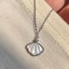 S999 Sterling Silver One-shell Sterling Silver Necklace Women's Niche Design Earrings Premium Versatile Fritillary Necklace Wholesale